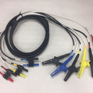 3 Phase 20A Current Cable with 4mm Banana Jacks and Alligator Clips