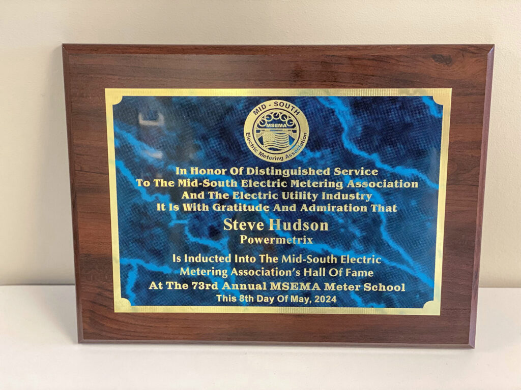 Mi-South Electric Metering Association Hall of Fame Award